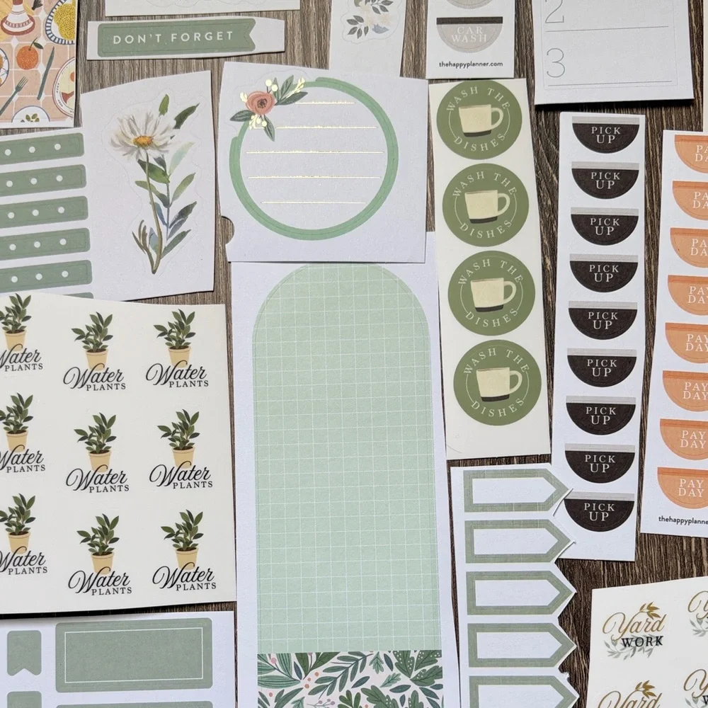 ❤️$3 Green Hue Not So Mystery Happy Planner Sticker Set